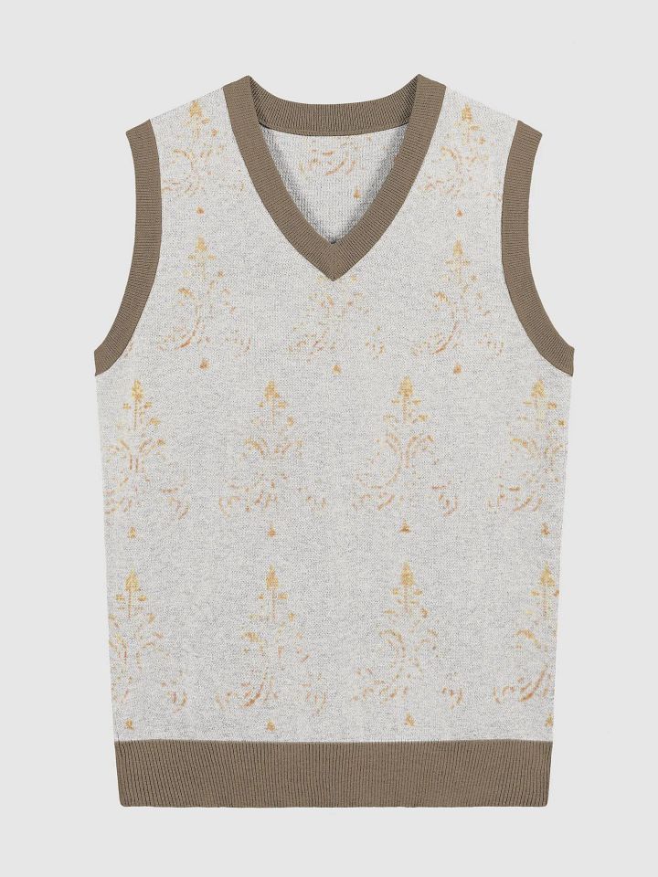 Customizable Jacquard V-Neck Vest product image (1)