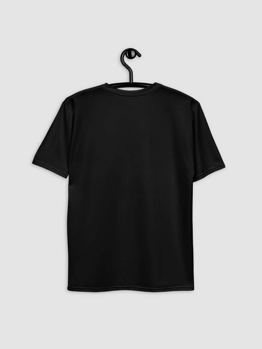 “POWER” & CROWN™ logo print—short-sleeve crew men’s (black-on-black) · Exclusive, limited all-black variant product image (6)