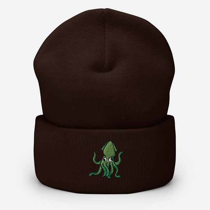 [DEN SUPPLIES] green squid Cuffed Beanie product image (1)
