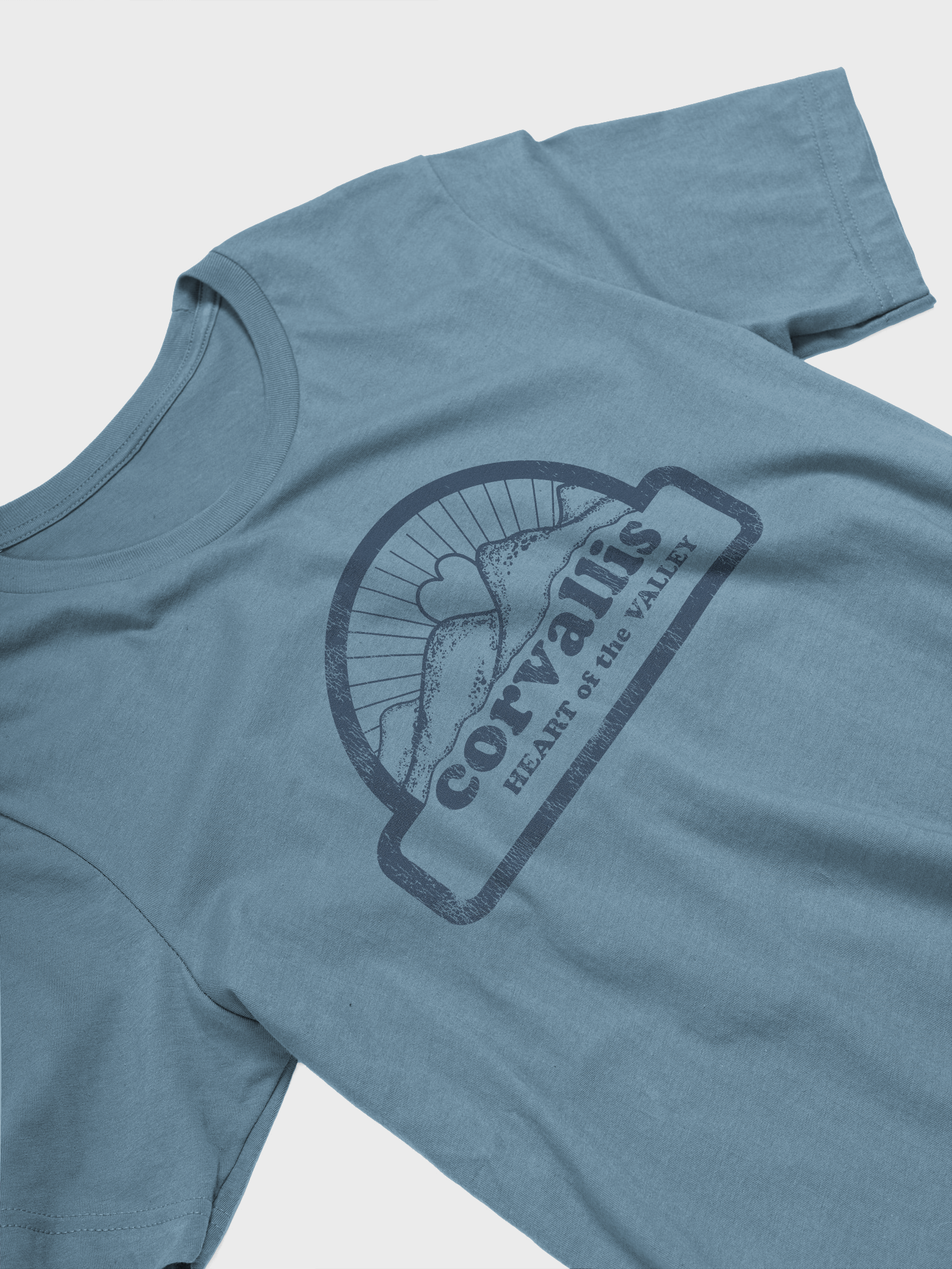 Corvallis Heart of the Valley T-shirt (Blue) product image (3)