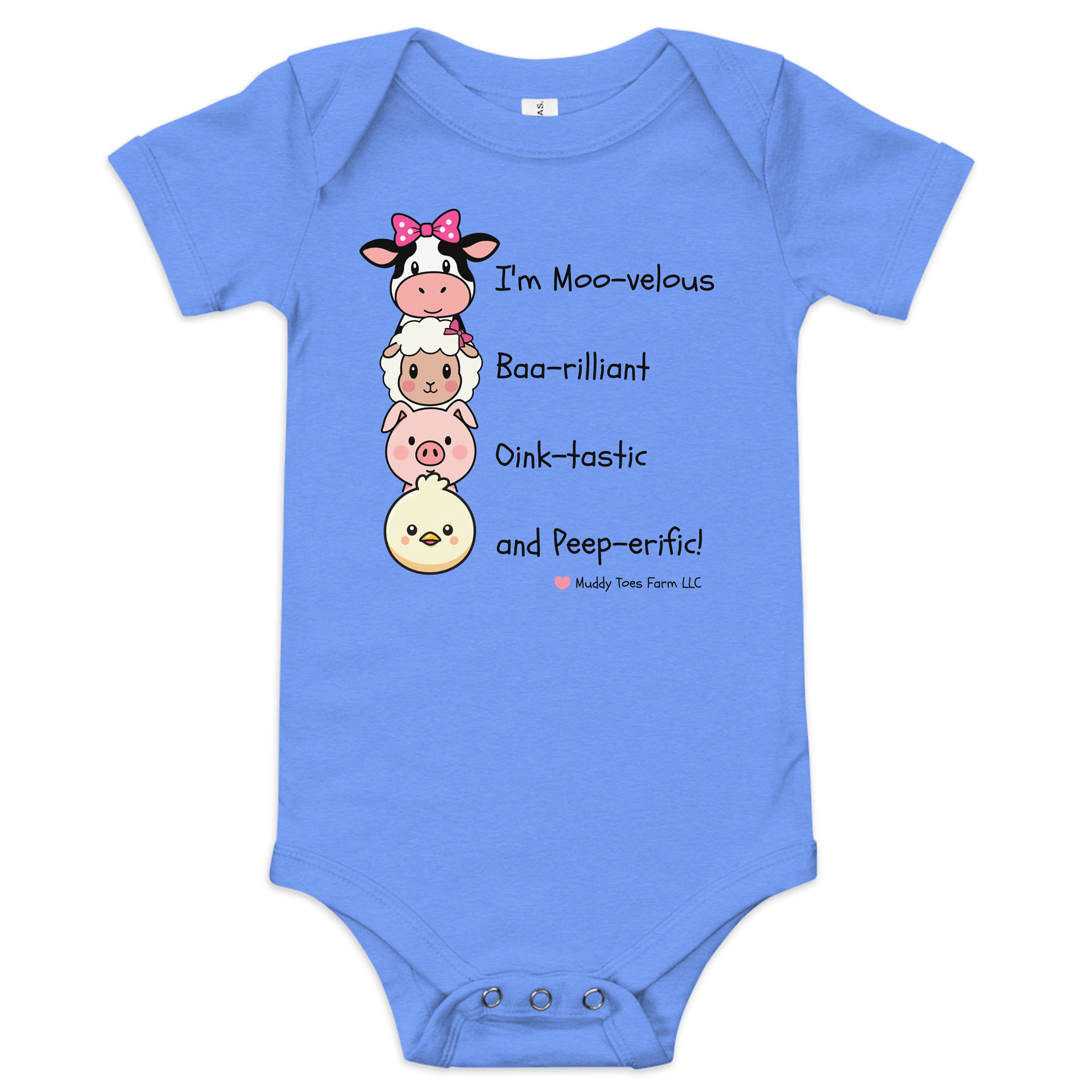 Cute Animal Stack Onsie (3m-18m) product image (1)