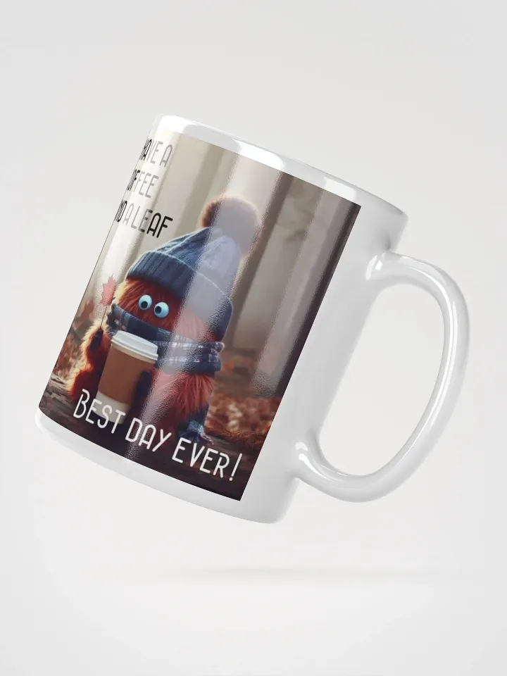 Coffee and a Leaf Ceramic Mug product image (2)