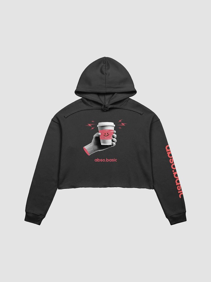 Caffeine Addict Vintage Crop Hoodie product image (3)