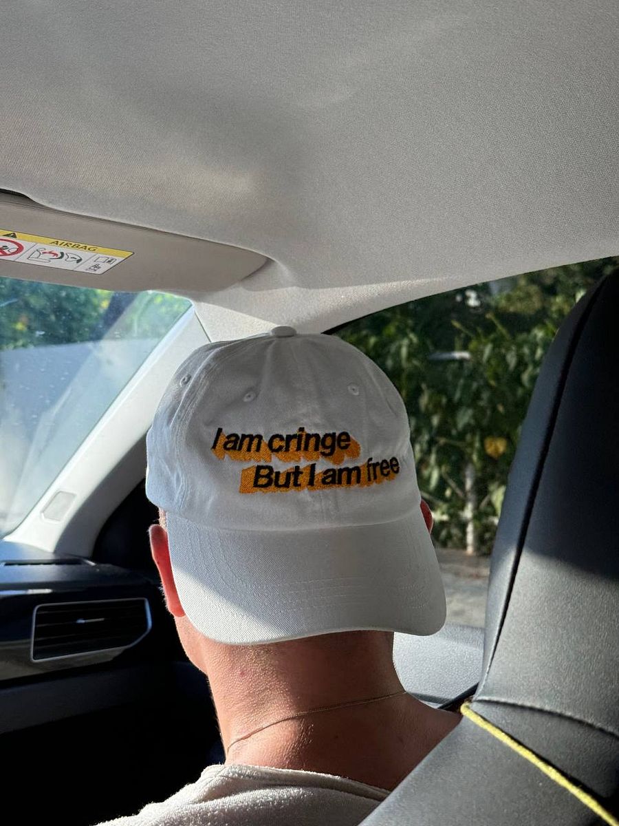 i am cringe but i am free hat (100% cotton) product image (1)
