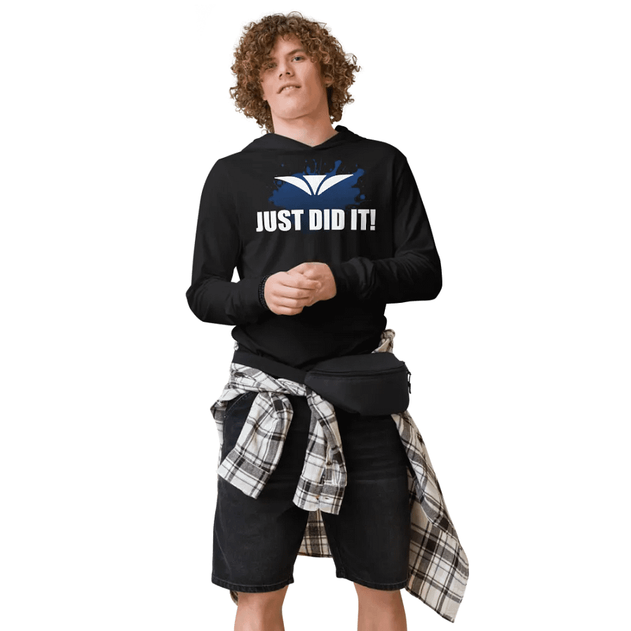 JUST DID IT Hooded Long Sleeve Tee product image (7)