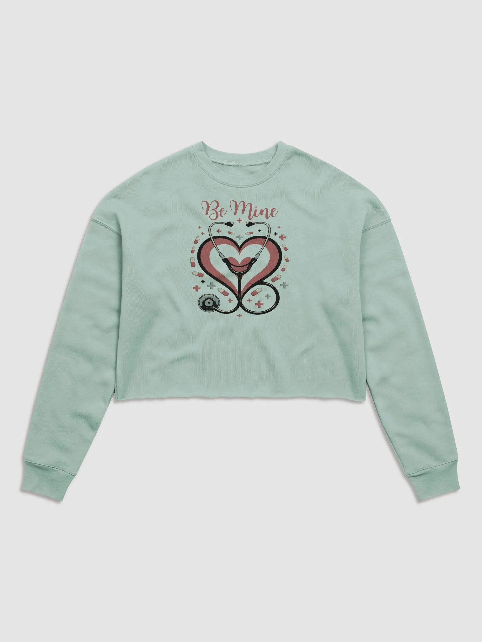 Be Mine, or I'll Have to Chart About It - Crop Sweatshirt product image (2)