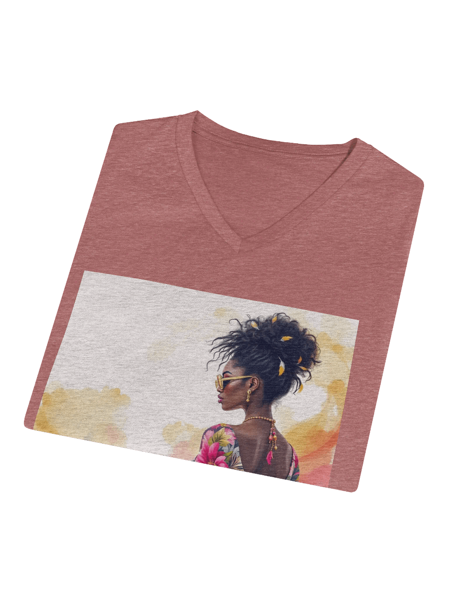 Floral Chic V-Neck Tee product image (3)