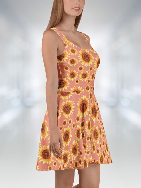 Pink Sunflower Skater Dress product image (1)