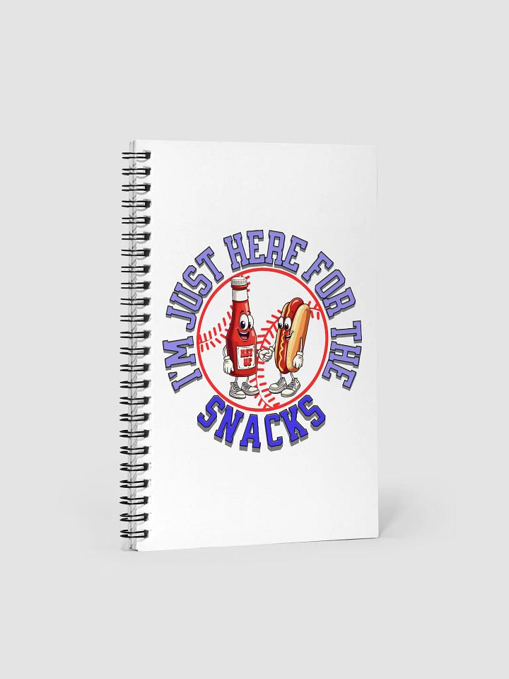 Im Just Here For The Snacks Baseball Sneaky Spiral Notebook product image (2)