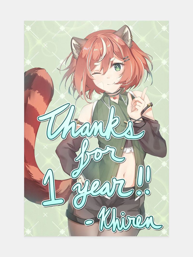 Khiren - 1 Year Anniversary Poster (Signed)