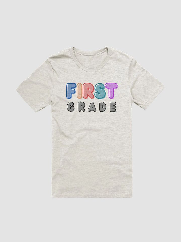 1st Grade Teacher Bubble Letters Graphic T-Shirt product image (2)