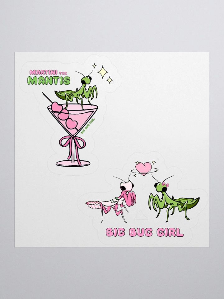 Martini the Mantis Kiss Cut Stickers product image (1)