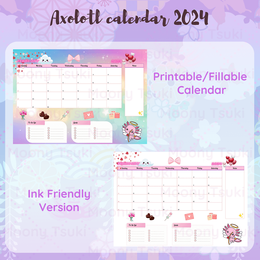 Axolotl Calendar 2024 product image (3)