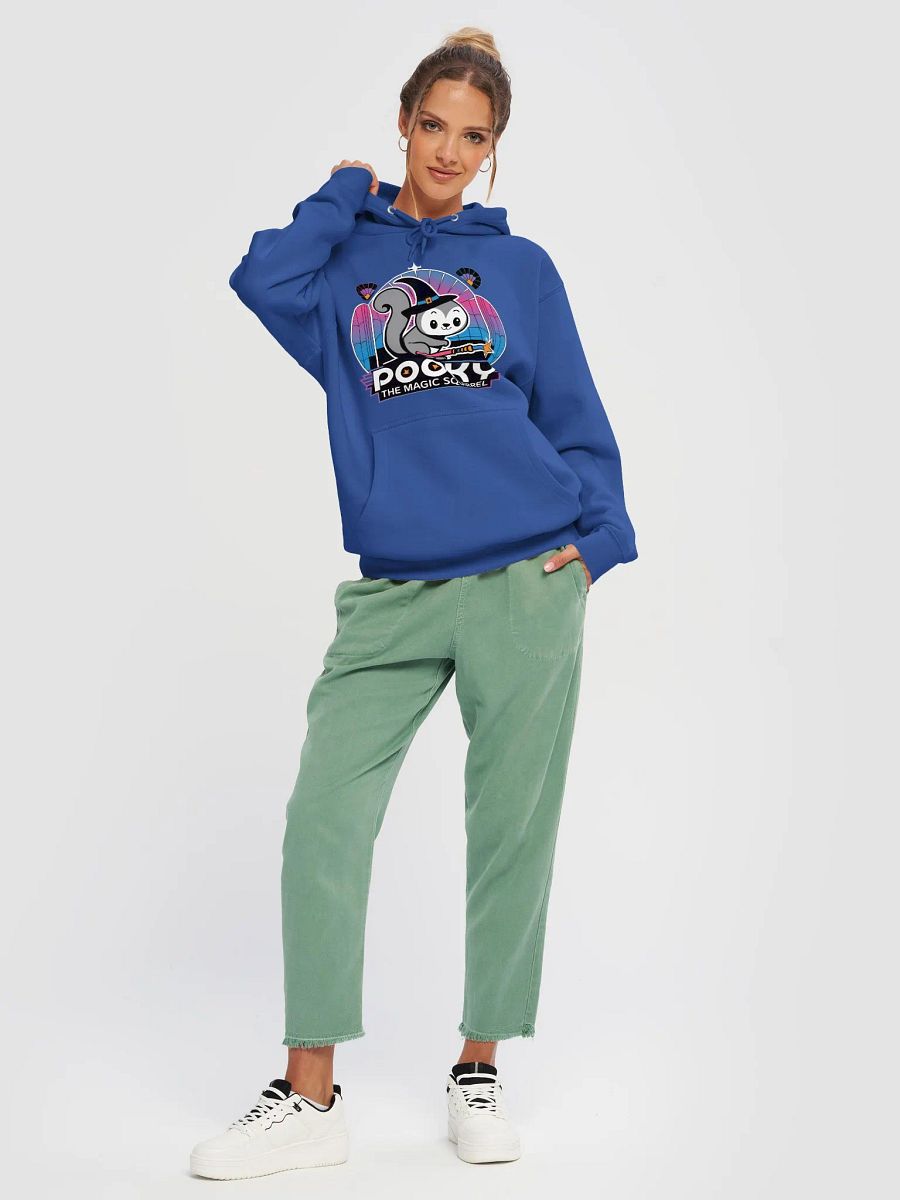 Premium, super soft Hoodie: Pooky the Magic Squorrel, Geometric Background, Cutesy product image (5)