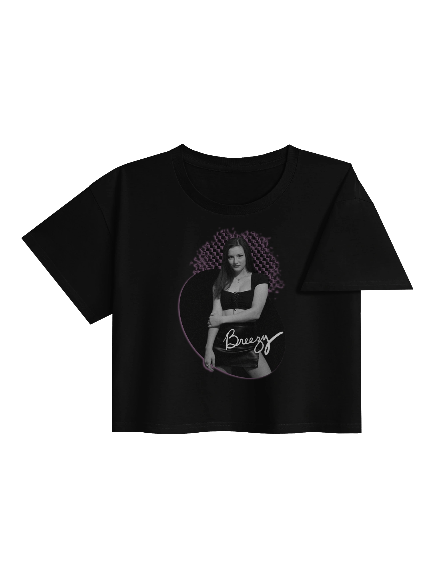 Breezy B&W (and Purple!) Crop Top! product image (4)