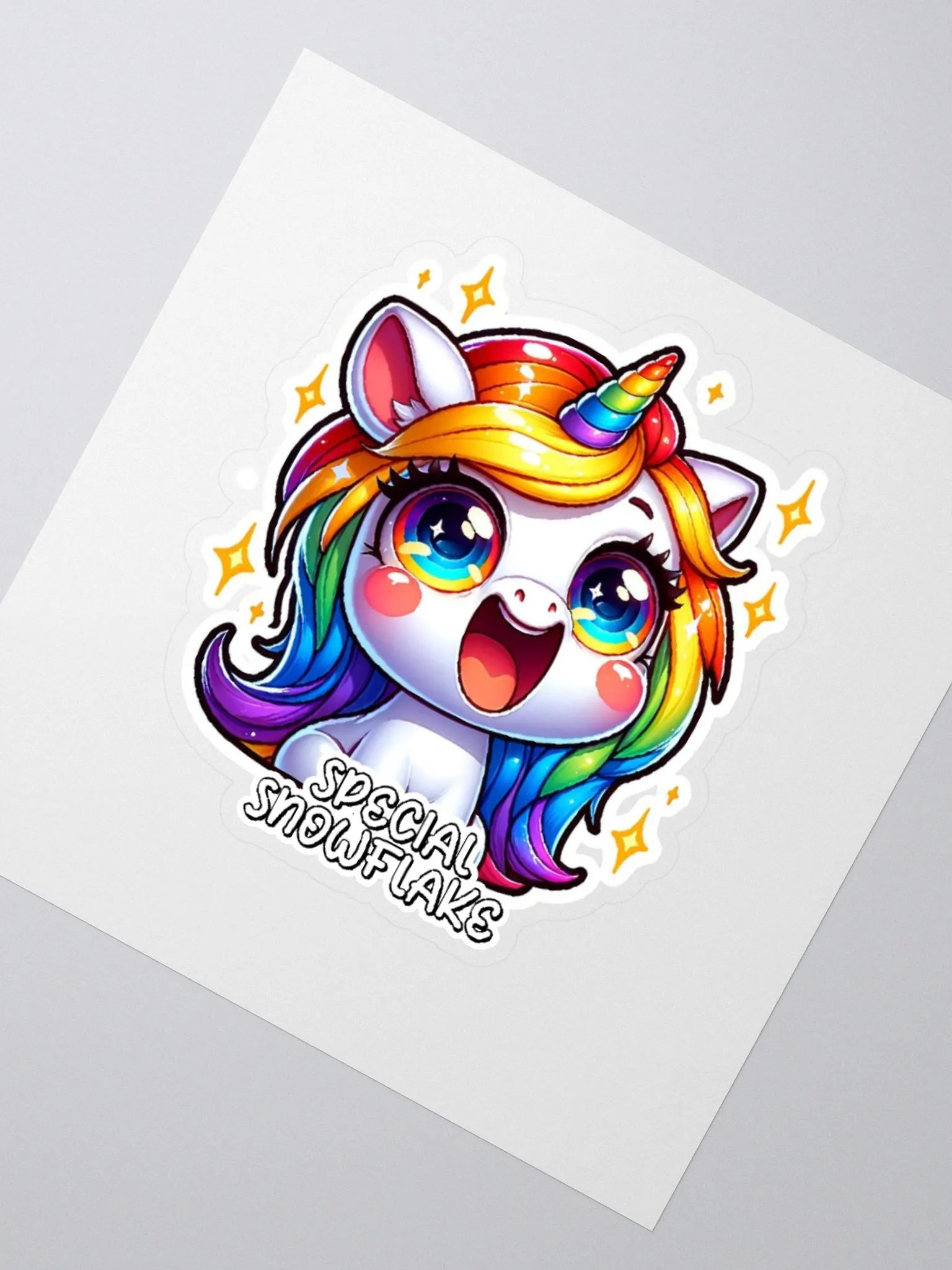 Special Snowflake Sticker-Rainbow Sticker-Unicorn Sticker-LGBTQIA+ Kawaii Sticker product image (4)