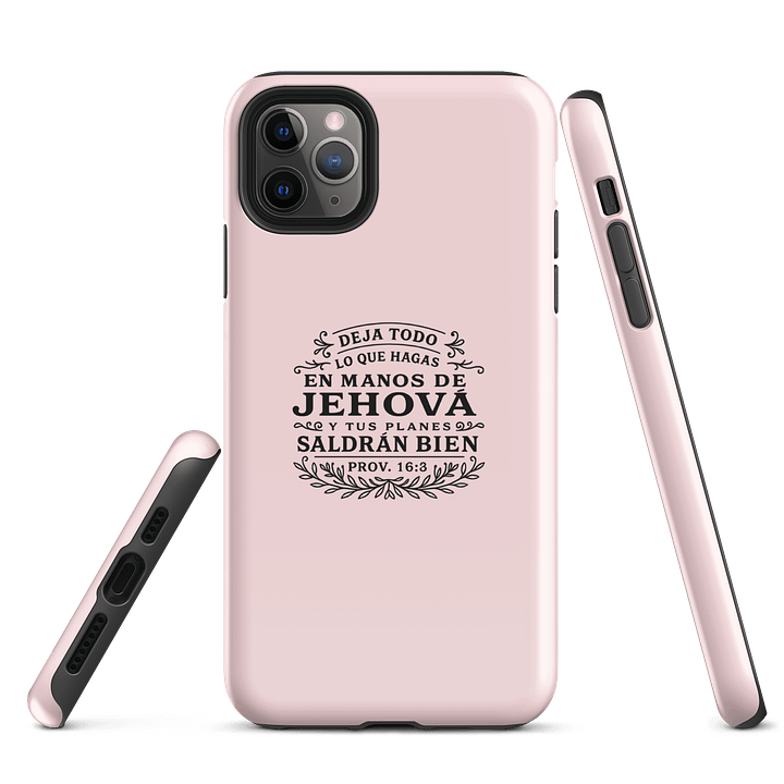 Cubierta Resistente para iPhone – Versículo Inspirador de Proverbios 16:3 product image (5)
