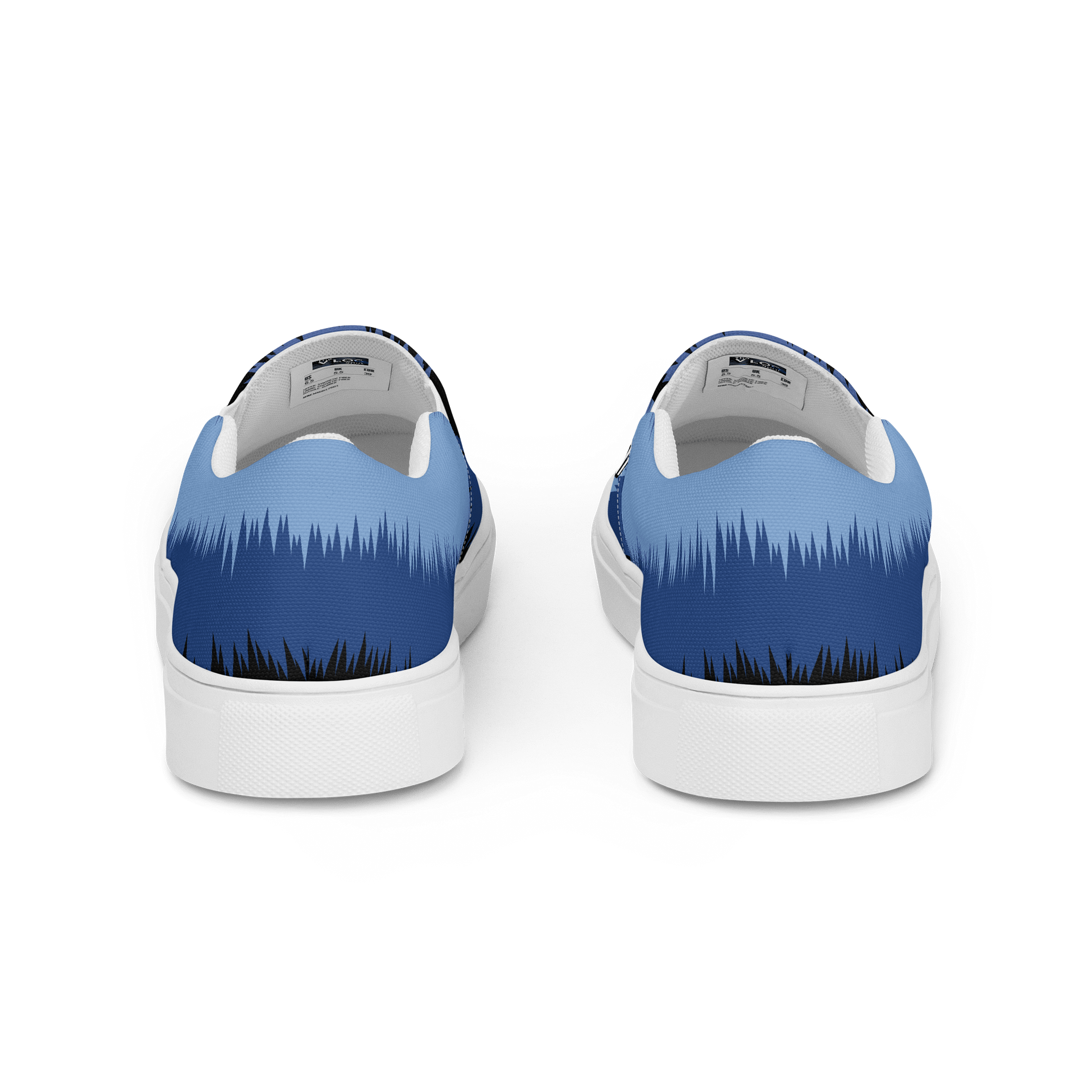 Men’s Abstract Blue Canvas Slip-On Shoes – @SiftingNuggets x The VLOG Spot product image (4)