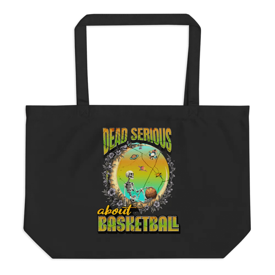 Dead Serious About Basketball Skeleton Celestial Hoop Dreams Tote product image (1)