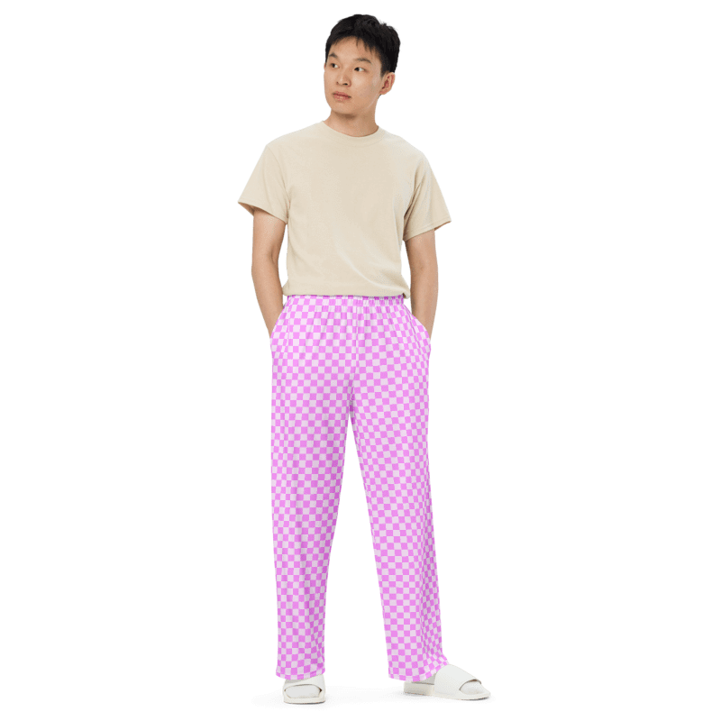 Comfy Pink Checkered Pants Unisex 2XS - 6XL Sizes product image (7)