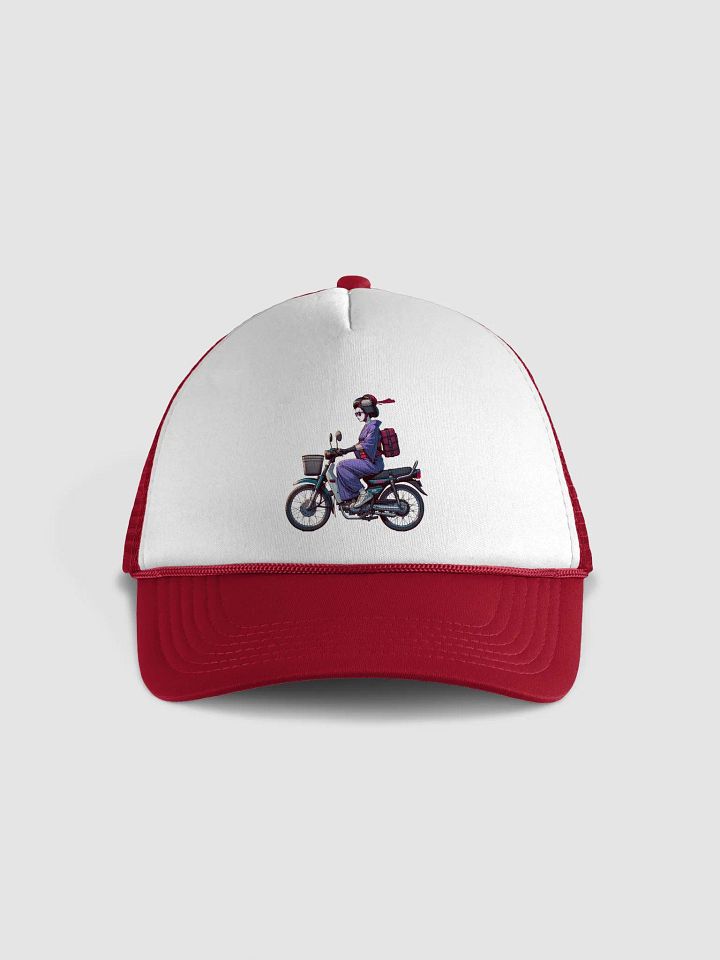 Retro Japanese Biker Illustration Trucker Hat product image (1)