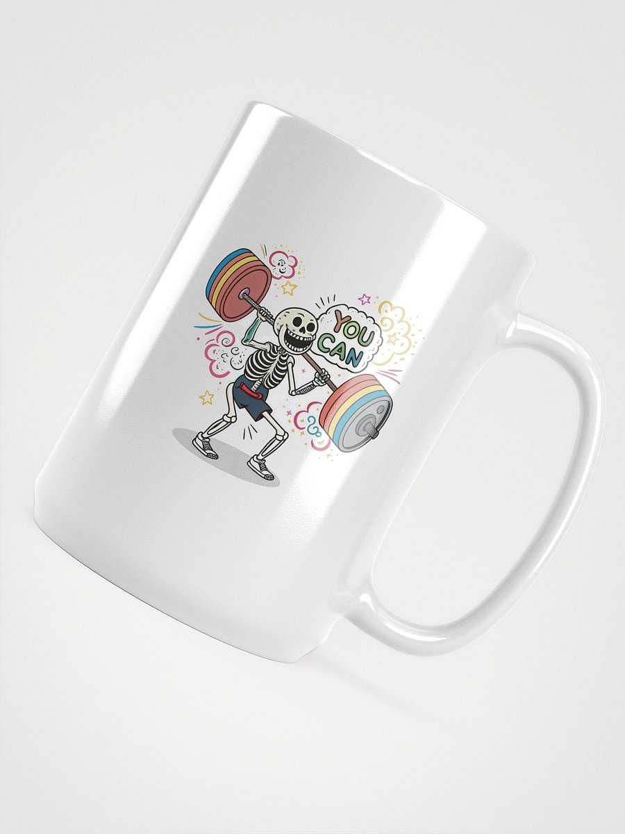 Rainbow Weightlifting Skeleton Mug product image (4)