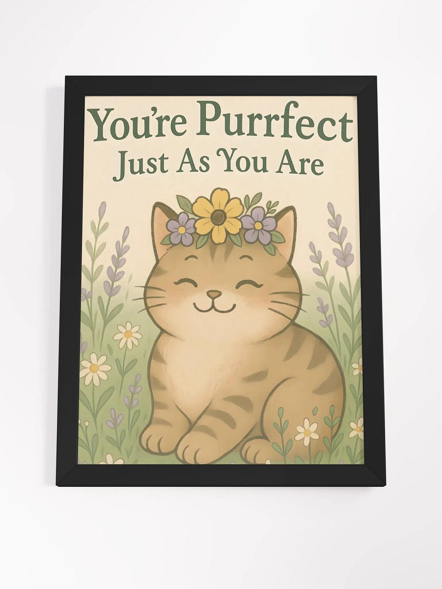 Purrfect Cute Cat Motivational Framed Poster product image (38)