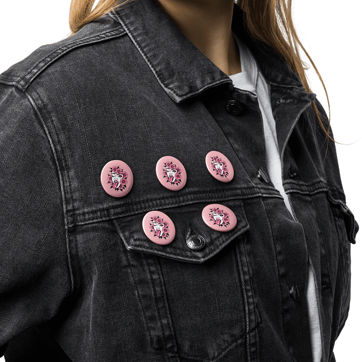 Floral Wink Pin Button Set product image (2)