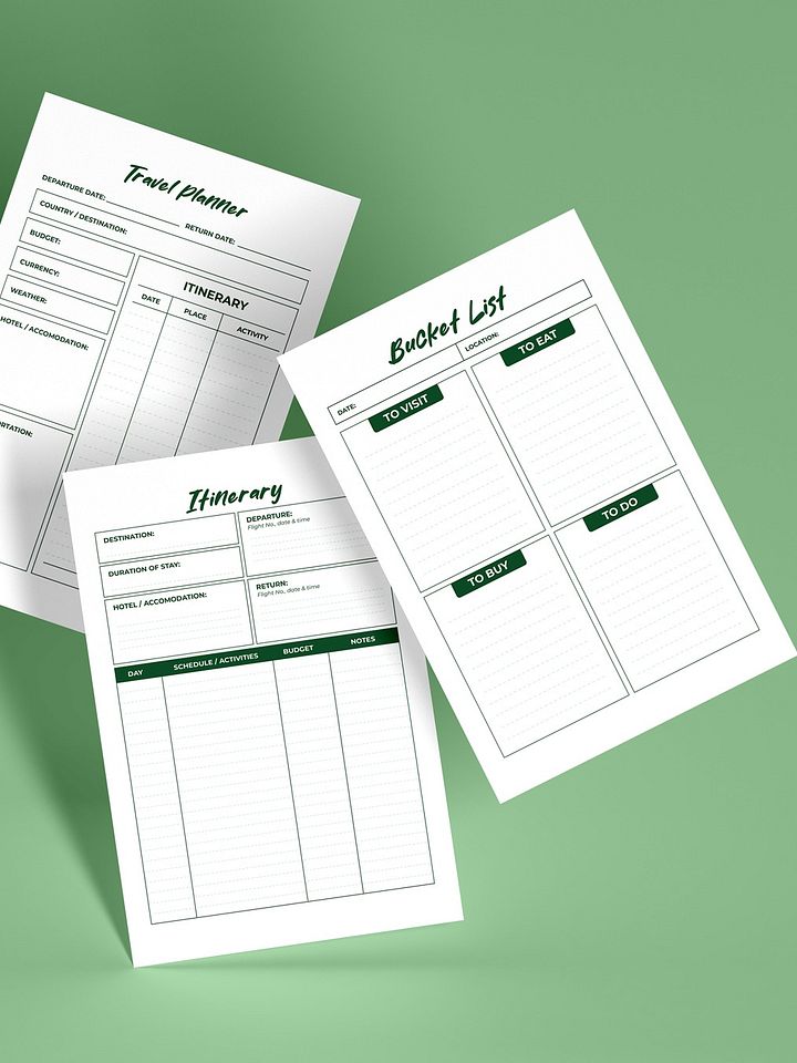Simple Travel Planner (Printable) - Instant Download product image (1)