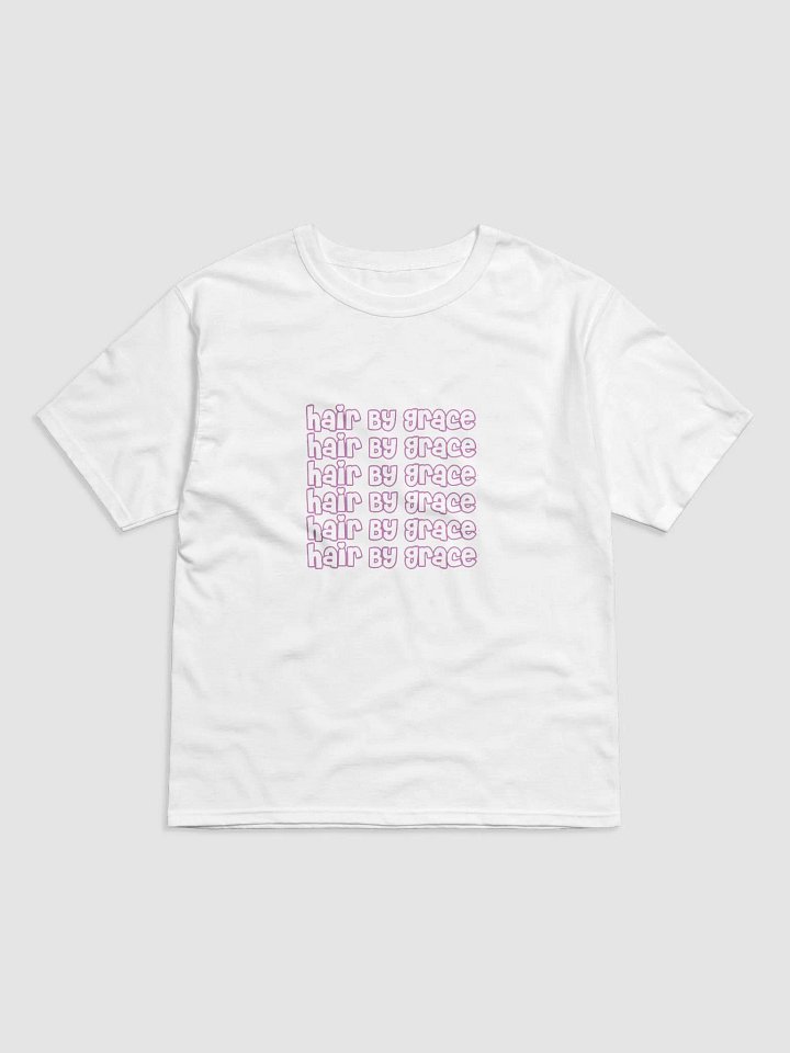oversized champion white hair by grace tee product image (1)