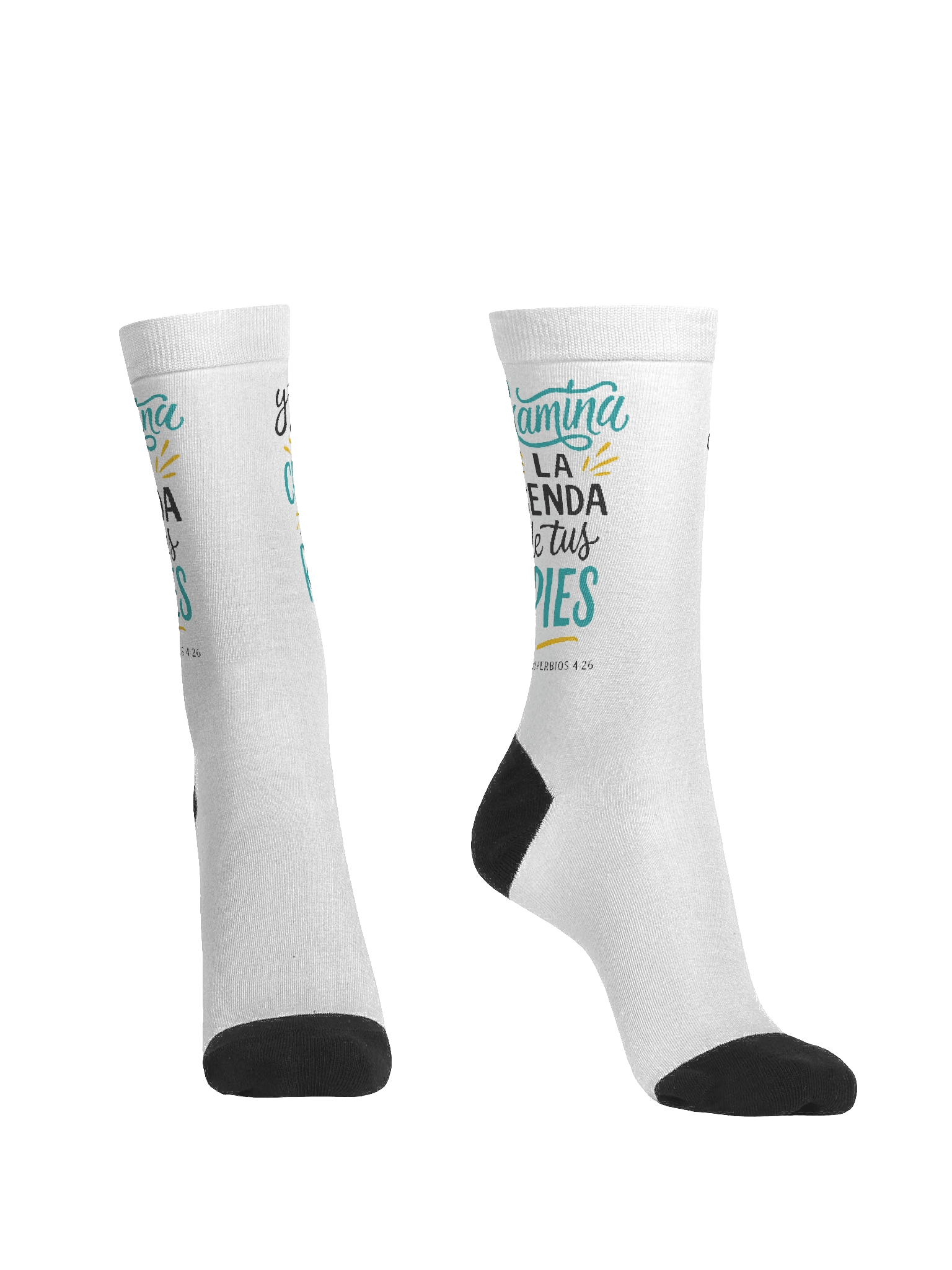 Christian Crew Socks (Spanish Verse) – Proverbs 4:26 product image (2)