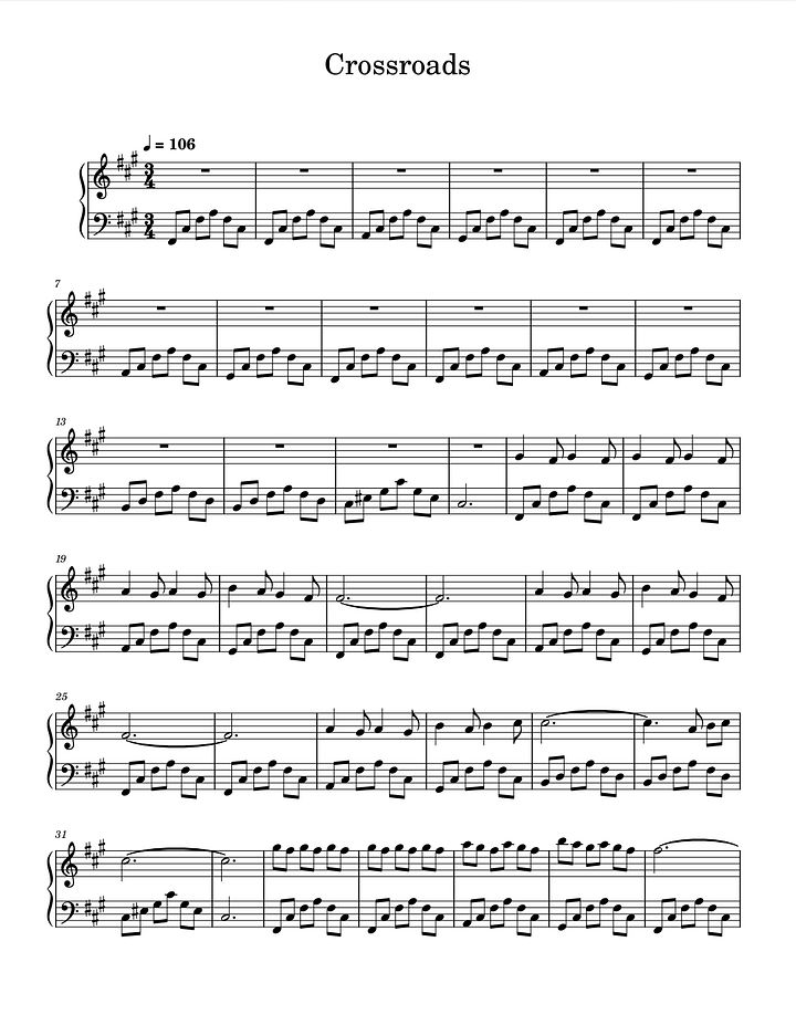 Crossroads Sheet Music product image (1)