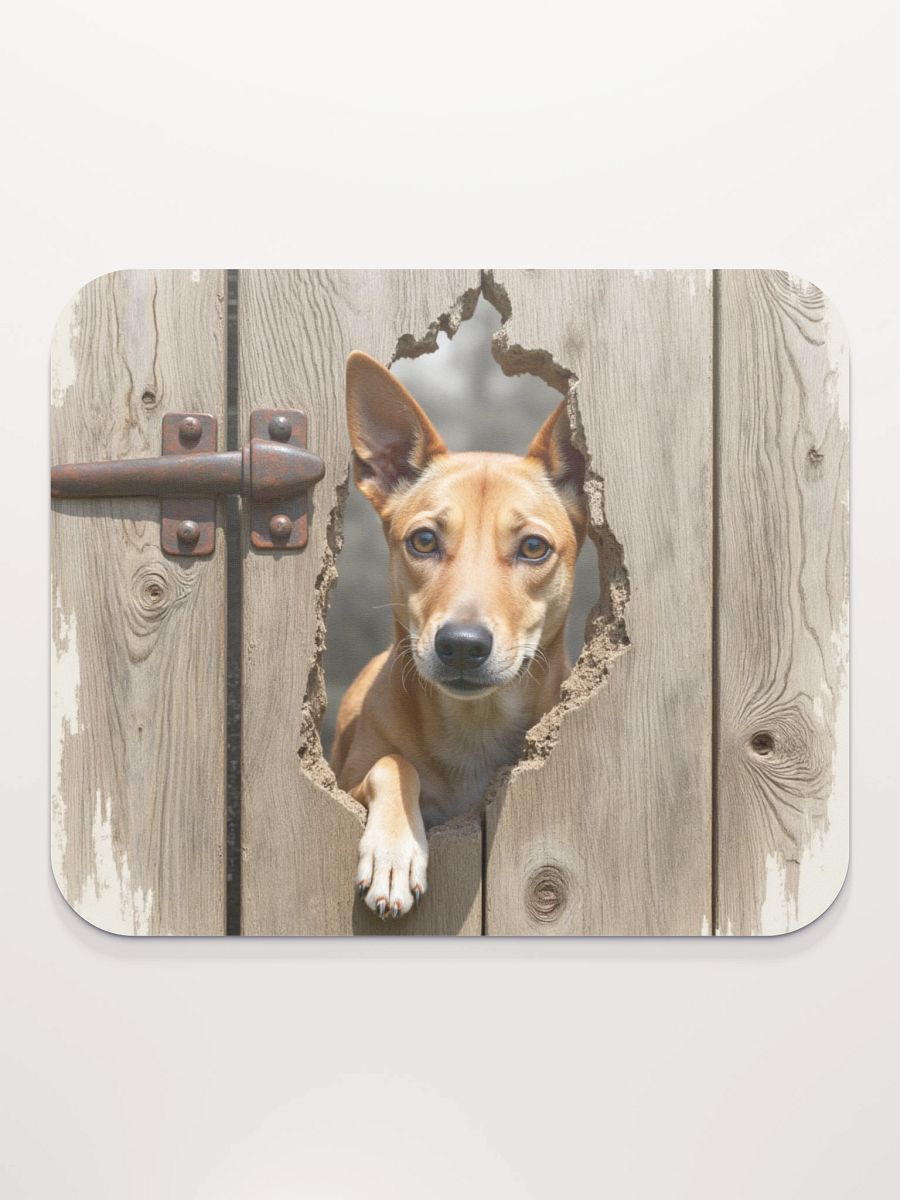 Rustic Wood Fence Peeker Mouse Pad product image (2)