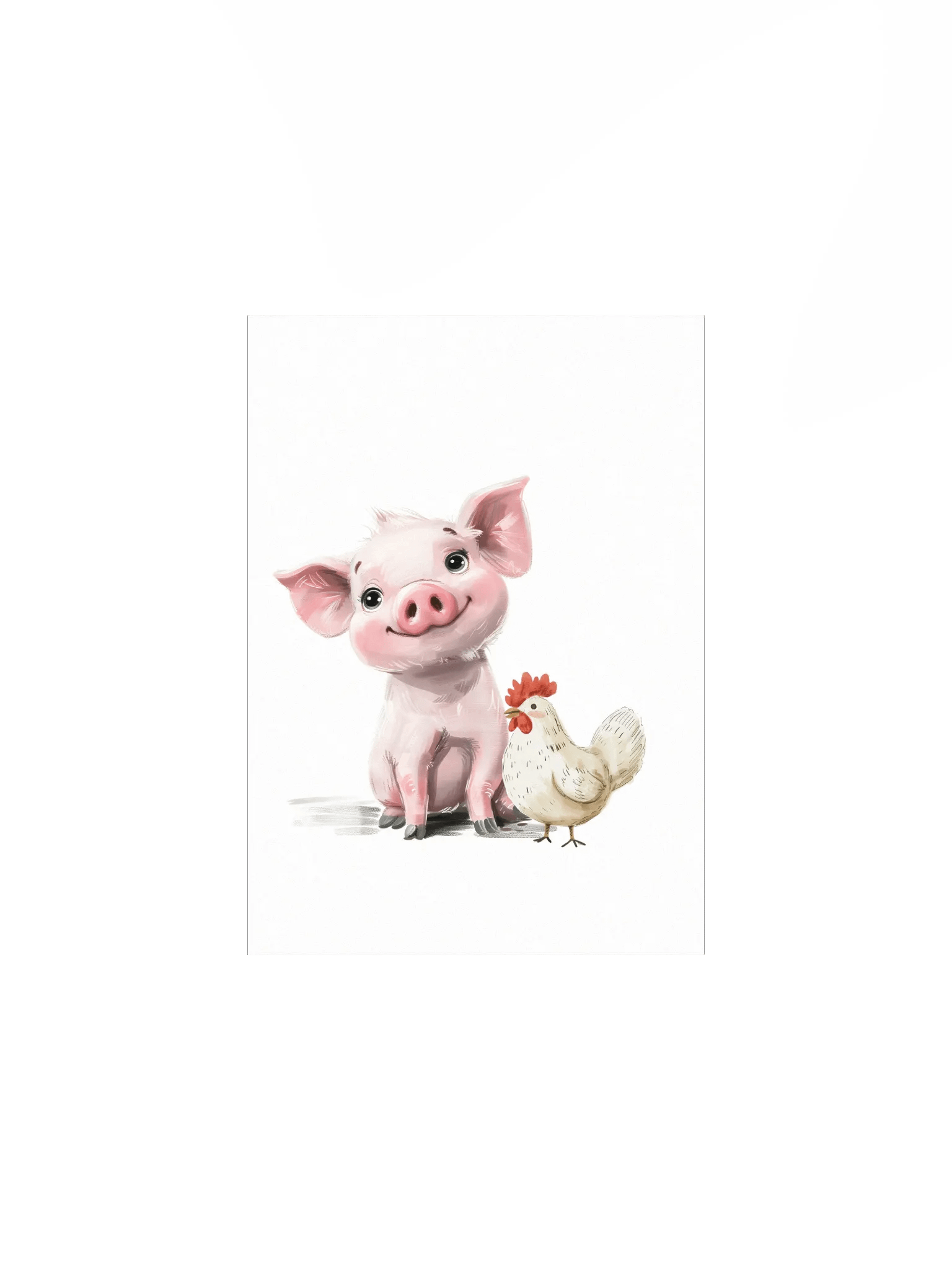 Little Pink Pig and Chicken, Farm Themed Nursery product image (2)