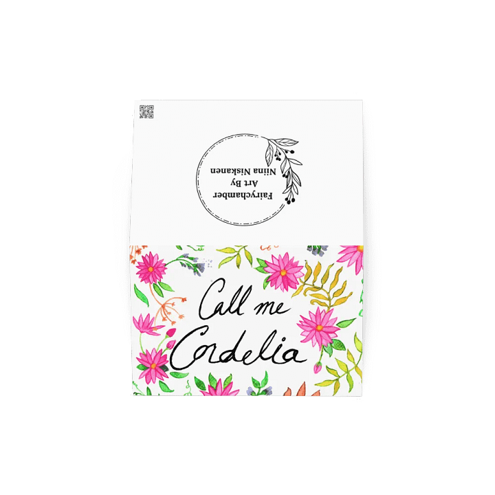 Call Me Cordelia – Pink Flowers Happy Birthday Card product image (2)