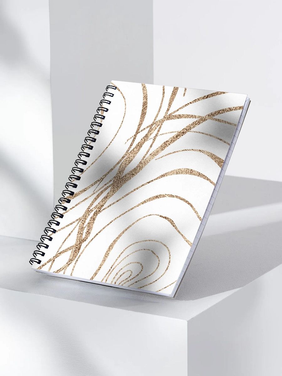 Gold Swirls Spiral Notebook product image (3)