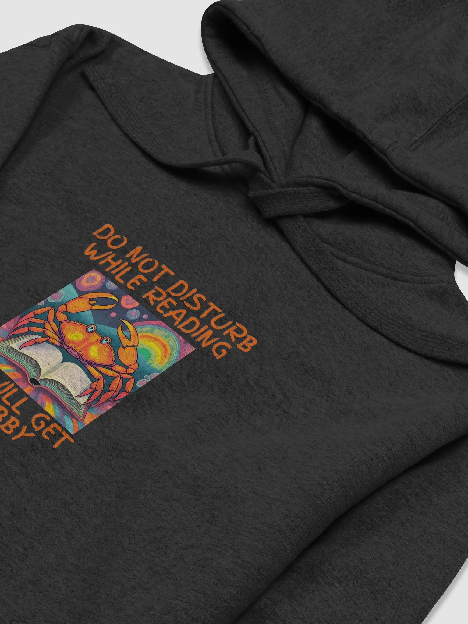 Do Not Disturb While Reading Crab Unisex Hoodie product image (17)