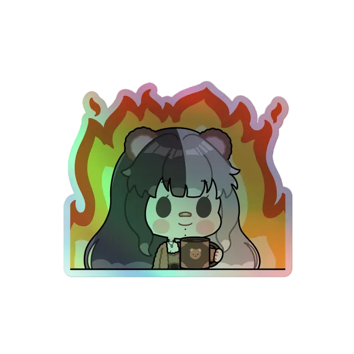 'This is fine' Holographic Sticker product image (2)