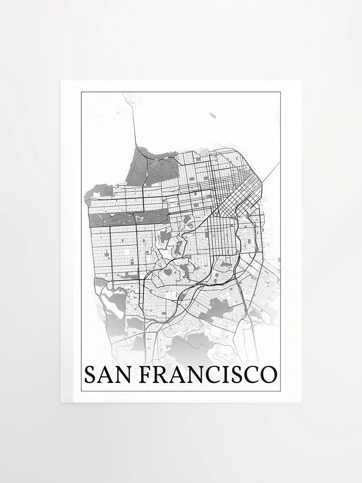 San Francisco, California, USA, city map print product image (5)