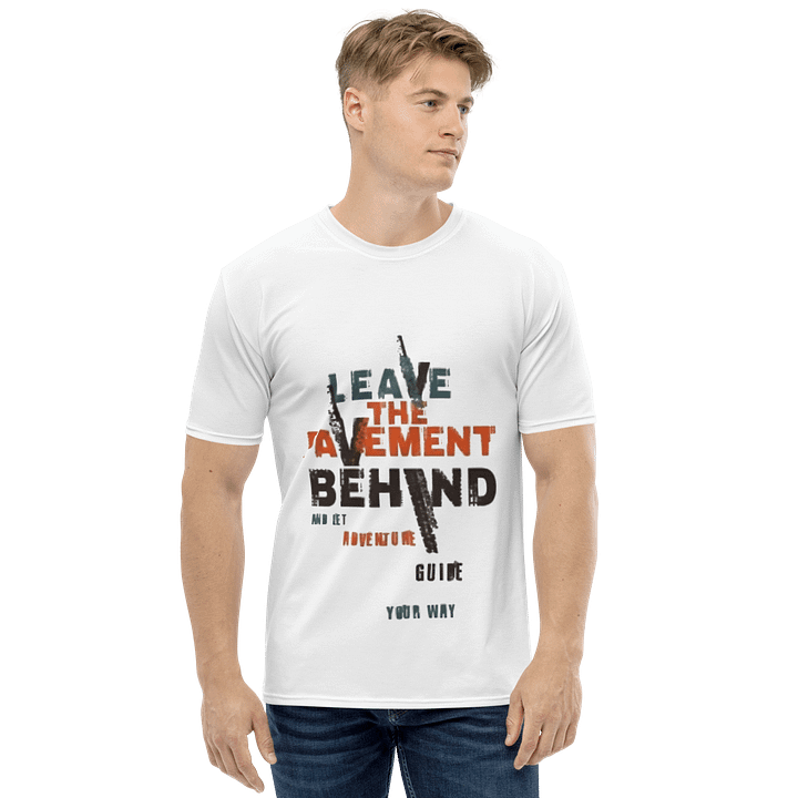 Man Crew Neck T-Shirt Grunge Lettering Slogan product image (1)