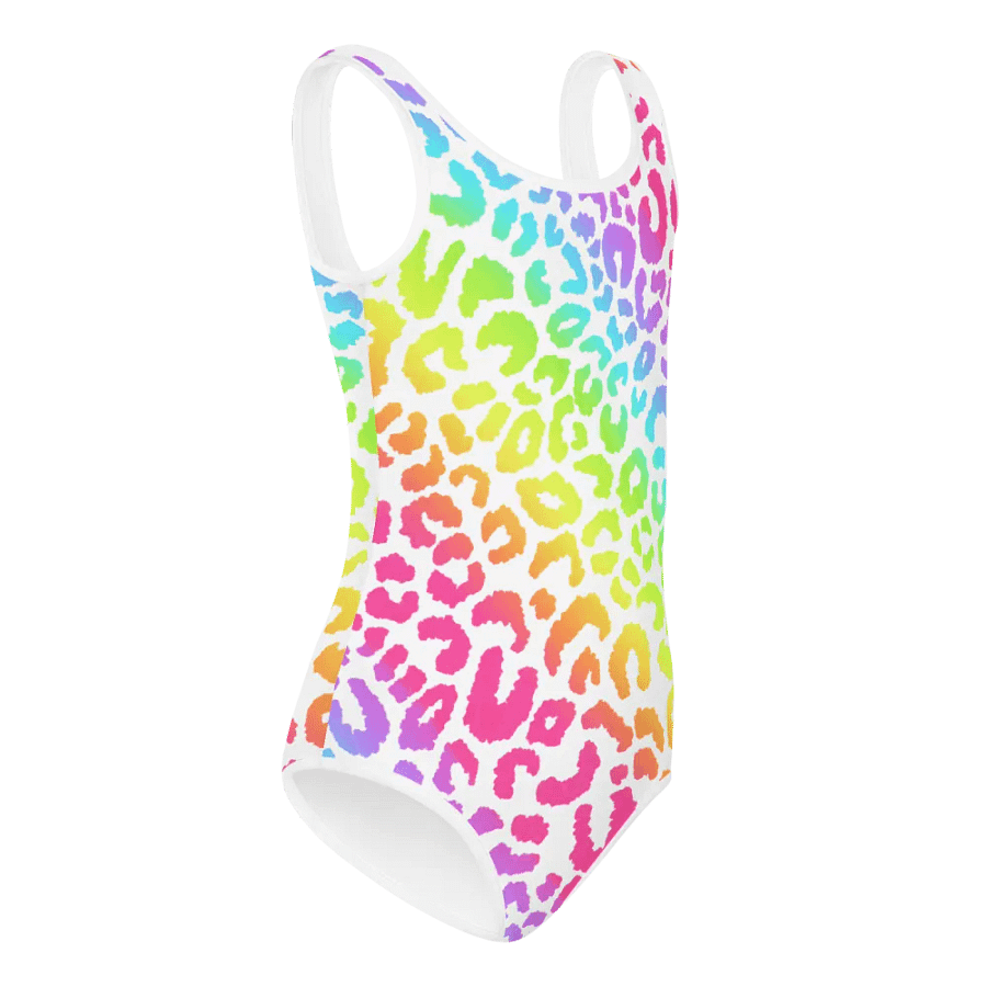Colorful Swimsuit for Girls, White, Leopard Collection product image (1)