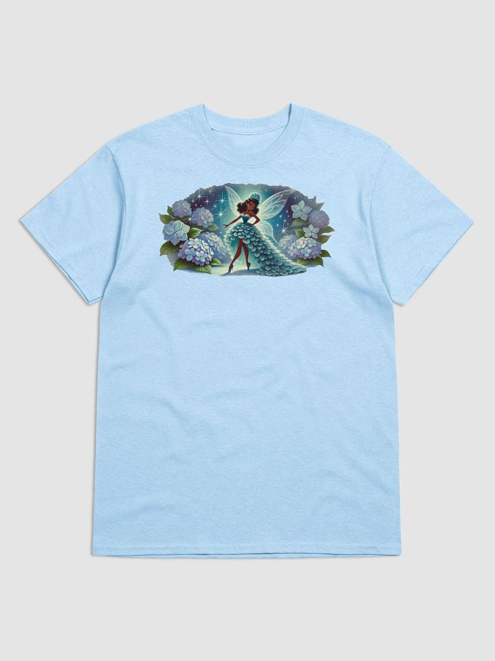 Enchanted Blue Hydrangea Fairy Basic T-Shirt by Gildan product image (2)