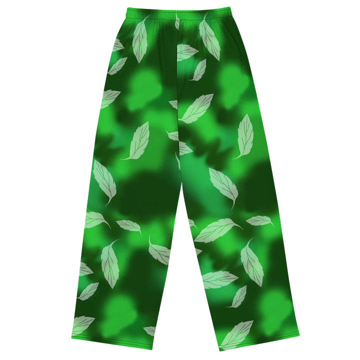 Green Leaf Pattern Wideleg Pants product image (1)