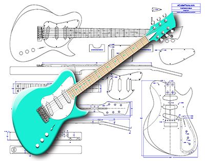 Fastback 6 String Electric Guitar Plan product image (1)