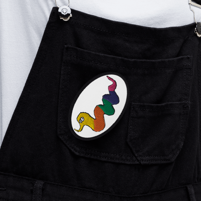 Inch Worm 4 inch oval patch product image (3)