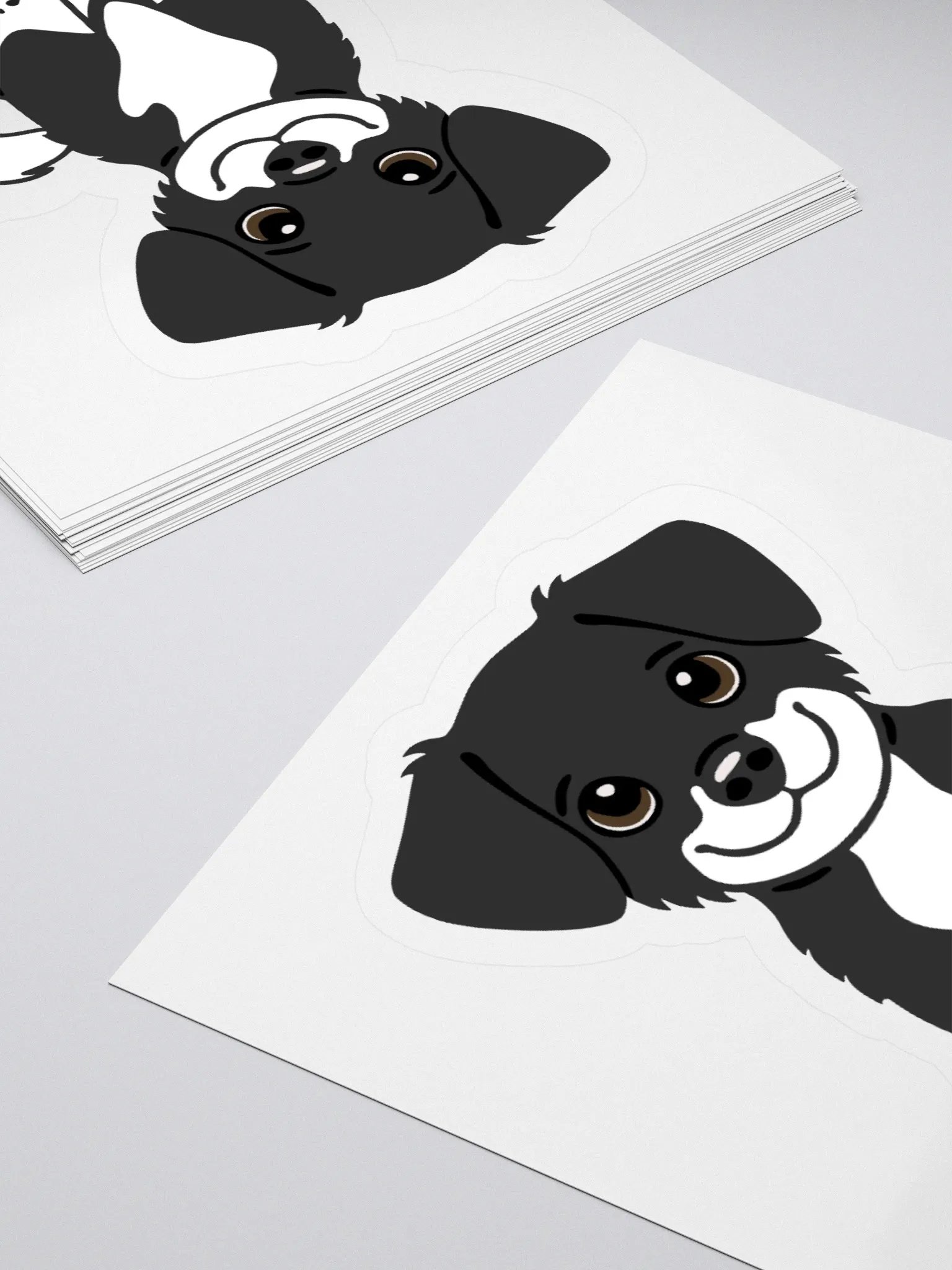 BLACK & WHITE LABRADOR PUPPY STICKER product image (12)