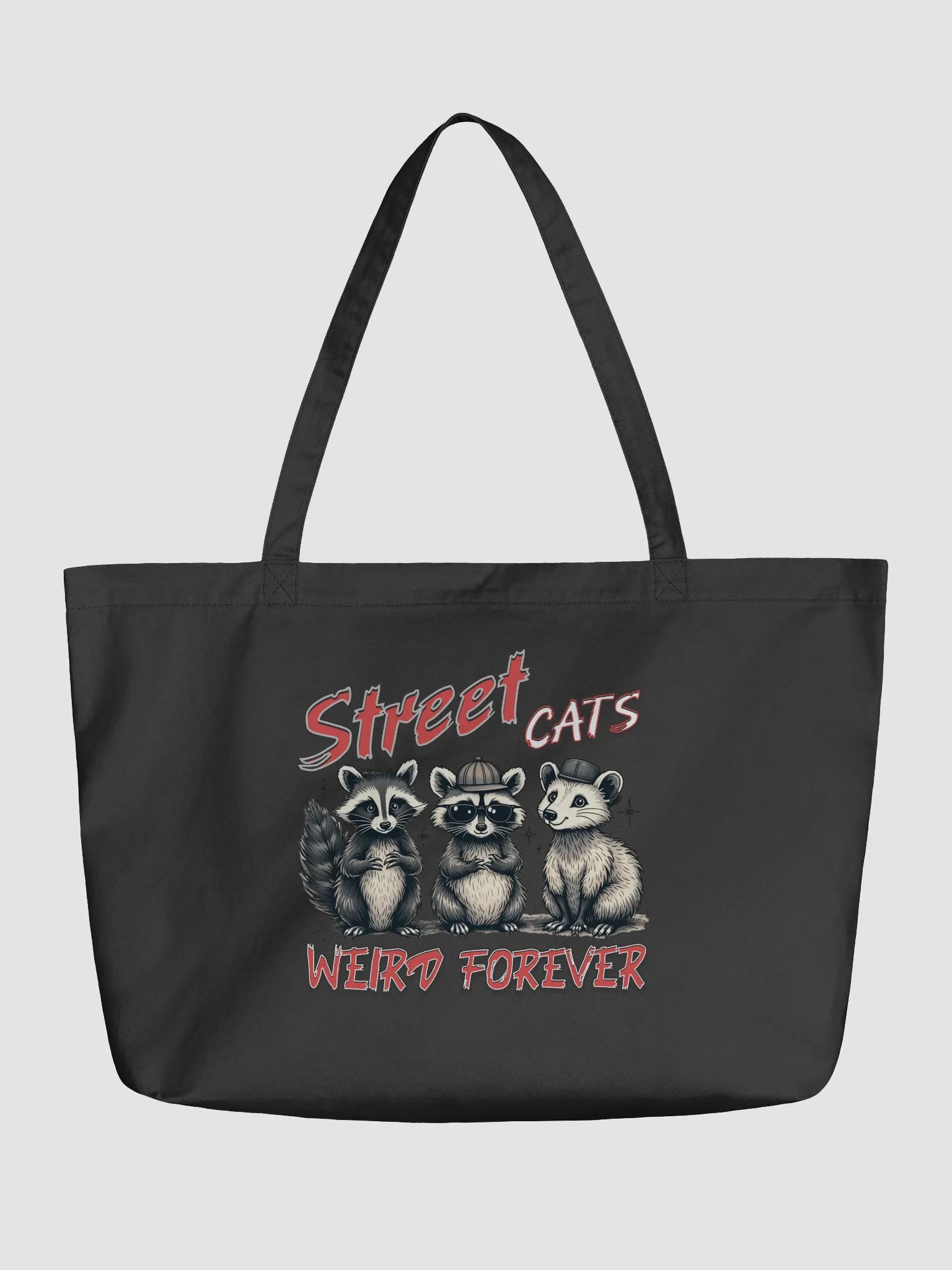 Street Cats Weird Forever Raccoon Tote Bag product image (2)