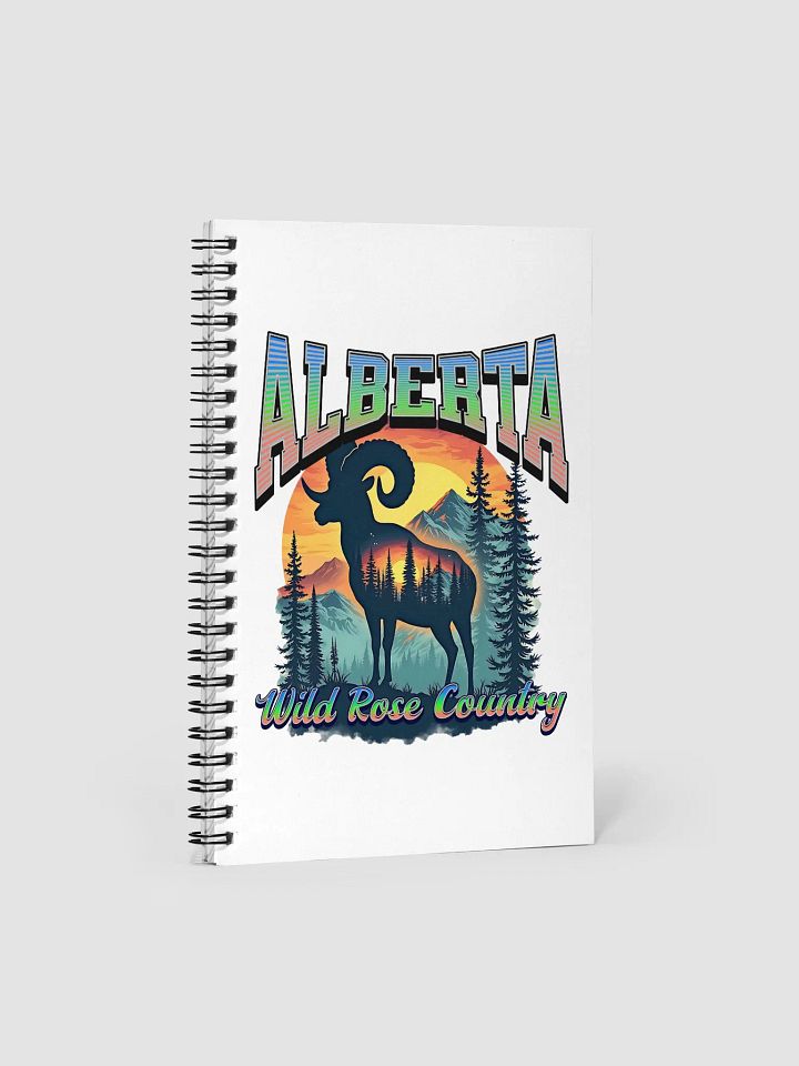 Alberta Wild Rose Country Rocky Mountain Bighorn Sheep Spiral Notebook product image (2)