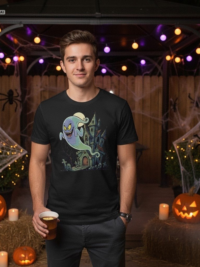 Menacing Halloween Ghost Tee product image (1)