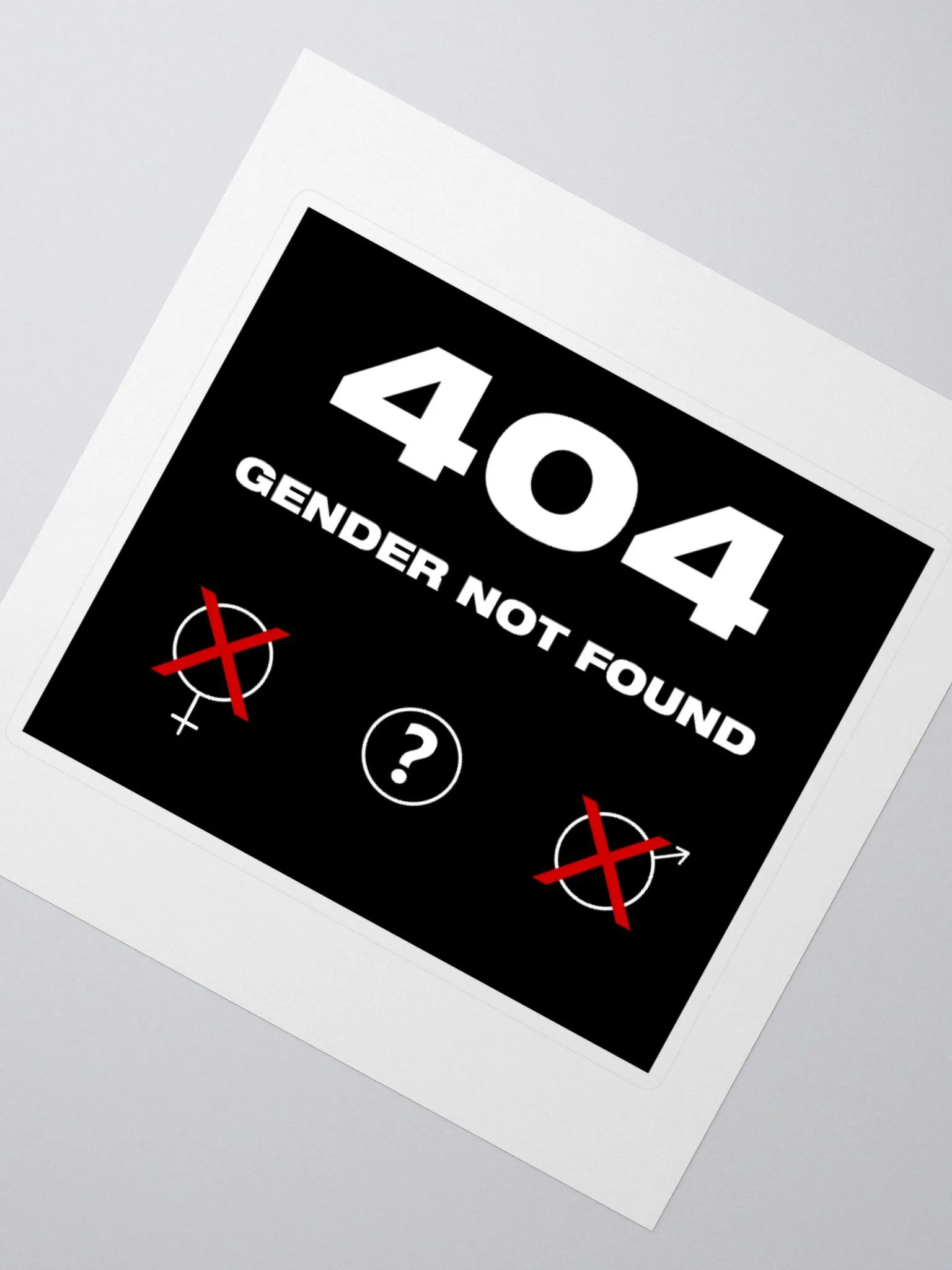 404 Gender not Found Sticker product image (6)